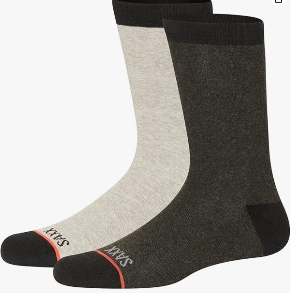 SAXX Underwear EVERYDAY Socks – Super-Soft, Comfortable Men’s Socks Pack of 2